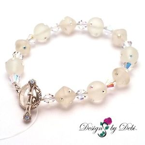 OOAK Crystal Aurora Borealis Toggle Bracelet